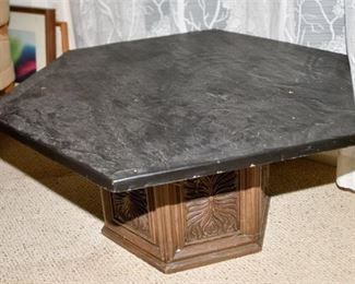 179. Stone Top Occasional Table