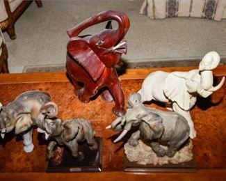 182. Five 5 Elephant Figurines