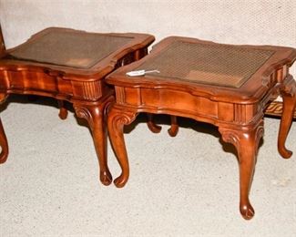 191. Pair of Glass Top End Tables