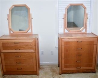 199. Pair of Chests with Mirrors and Three 3 Cabinets