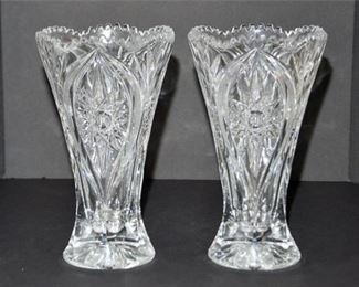 205. Pair of Crystal Vases