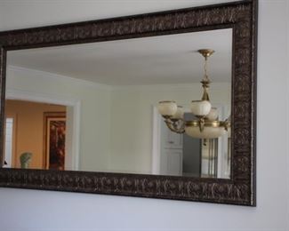 Rectangular wall hung mirror with beveled glass, 54”l x 31 1/2”h
Asking: $175
