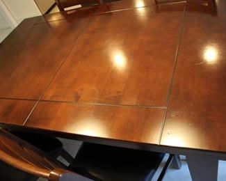 Custom made kitchen table with one leaf (12” leaf stores inside table), 64”l x 42”w (with leaf 76”l) with six chairs having leather seats (set is only 2 years old, excellent condition)
Asking: $1500
