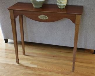 Bombay sofa table / entry hall table, 30”h x 32”w x 12”d
Asking: $75
