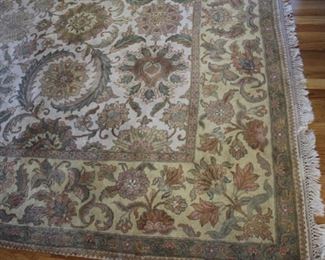 Floral handmade area rug (under leather sofa), 8’ x 10’
Asking: $350