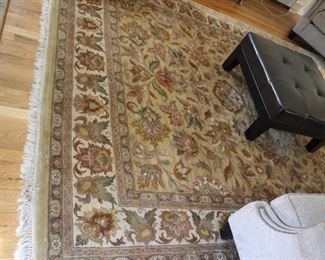 Floral handmade are rug (seen under ottoman), 8’ x 10’
(minor wear to one corner see photo)
Asking: $250
