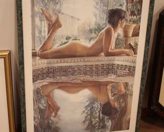 Steve Hanks “Reflecting” decorative poster, framed, 34 1/2”h x 25 1/2”
Asking: $75
