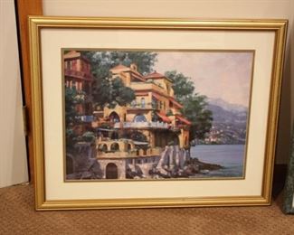 Howard Behrens framed print “Portofino Villa”, 22”h x 28”
Asking: $ 100
