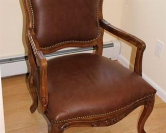 Leather Fauteuil armchair with nailhead trim, 39”h x 26 1/2”w x 26”d
Asking: $175