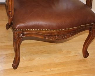 Leather Fauteuil armchair with nailhead trim, 39”h x 26 1/2”w x 26”d
Asking: $175