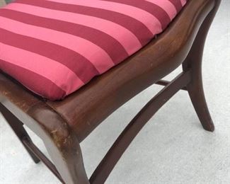 Vintage pink striped chair. Asking $40
