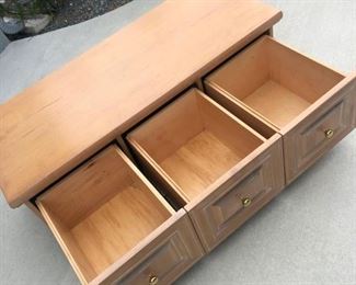 Custom Made Table/Cabinet. Could be used as a tv stand, coffee table, filing cabinet, storage drawer, etc. Measures: 19.5" deep, 47" long, 18.5" tall. Asking $150. 