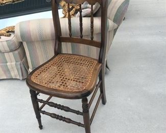 Single Cane Bottom, Spindle Back Chair