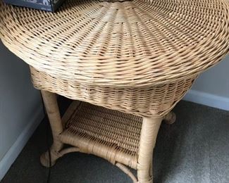 $60.00 less 50% = $30.00 final. - Wicker /Rattan night table. End table.