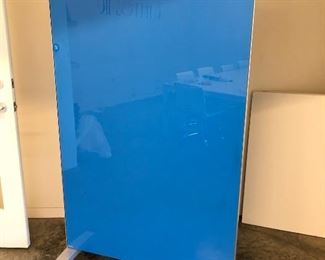 40" w x 74" H base 21" x 1D double sided blue board $250