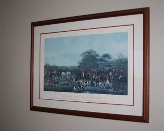 Antique Hunting Print - Sir Richard Sutton & Quorn Hounds - $95