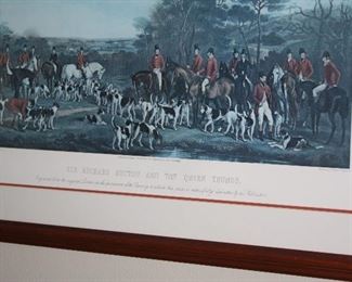 Antique Hunting Print - Sir Richard Sutton & Quorn Hounds - $95