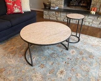 two terrazio topped tables $100 both