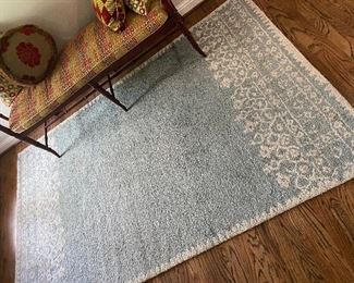 rug, possibly pottery barn?  roughly 4 x 6 $175