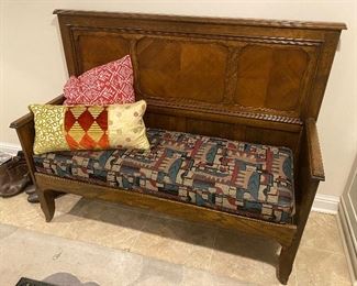 Large tall back bench with cushion $95