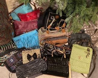 Nice lot of about 16 purses including Fossil Longchamps and more $90 all