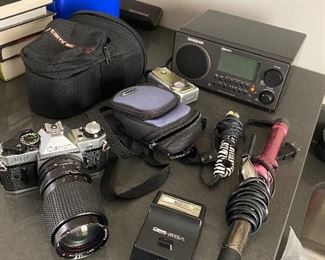 Sangean radio, Canon AE1 Camer and more $125 all