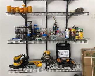 Middle shelf ONLY of screws, tools, chemicals, etc $25 all