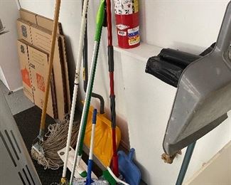 Cleaning utensils poles and snow shovel $10 all