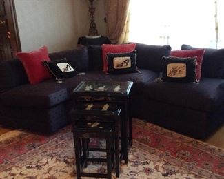 sectional sofa/can be arranged anyway Eggplant in color $800 or BO