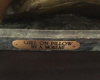 A. Moreau Girl On Pillow