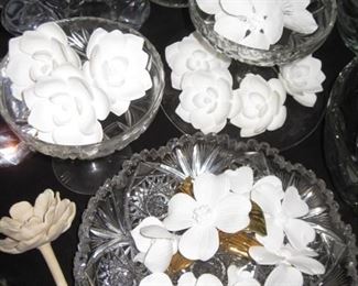Porcelain bisque flower blossoms
