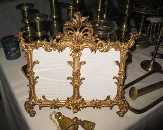 Lots of ornate frames-brass, bronze, silver and other materials