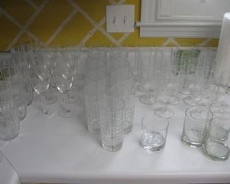 Marquis tumblers on the left and others
