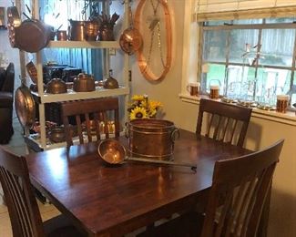 Solid Wood Table and 4 Chairs