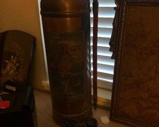 Vintage Copper Fire Extinguisher