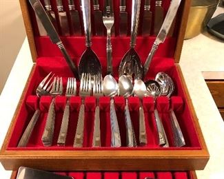 Large Set of Stainless Steel Flatware