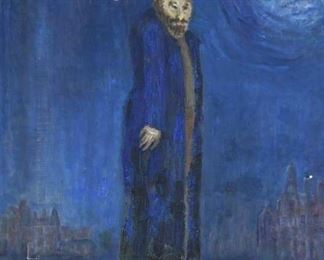Bearded Man In Blue Portrait
