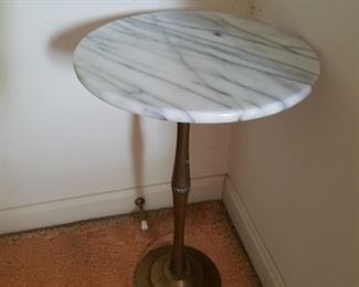marble top stand. NOTE: needs to be permanently affixed to base