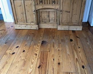 Antique Scrubbed Pine Chest/Cabinet - $1,200                68" wide x 20" deep x 41" high