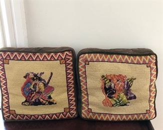 Pair of Chinese Needlepoint Pillows - $200 pair                  15" square
