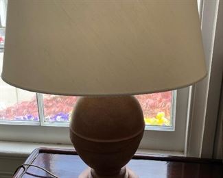 Terracotta Mid-Century Modern Lamp - $200