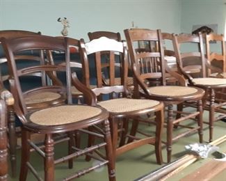 Caned chairs