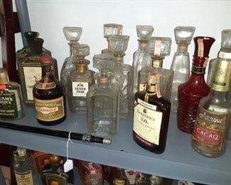 Antique liquor bottles