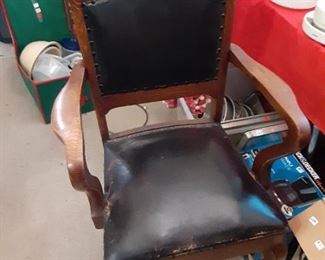 Early 1900s leather chair