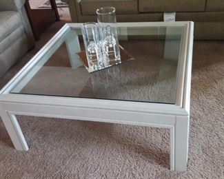 $30, Painted Ethan Allen coffee table VG, 39 x 39" x 16"