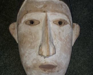 $20, carved wooden mask, 12in
