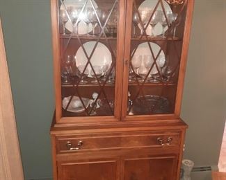 $75, 34 x 73 in tall Walnut china cabinet