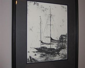$25, framed print 245 out of 500 by B Graves cama 17 x 20