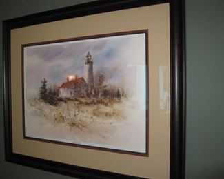 $50, winter at Iroquois by Pat Norton pencil signed  31 by 44