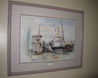 $60, lower the gates number to soo locks by Pat Norton pencil signed 30 by 24